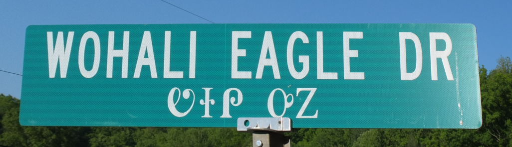 road sign in Cherokee